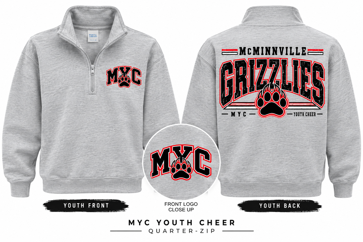 YOUTH MYC Hometown Cheer quarter zip