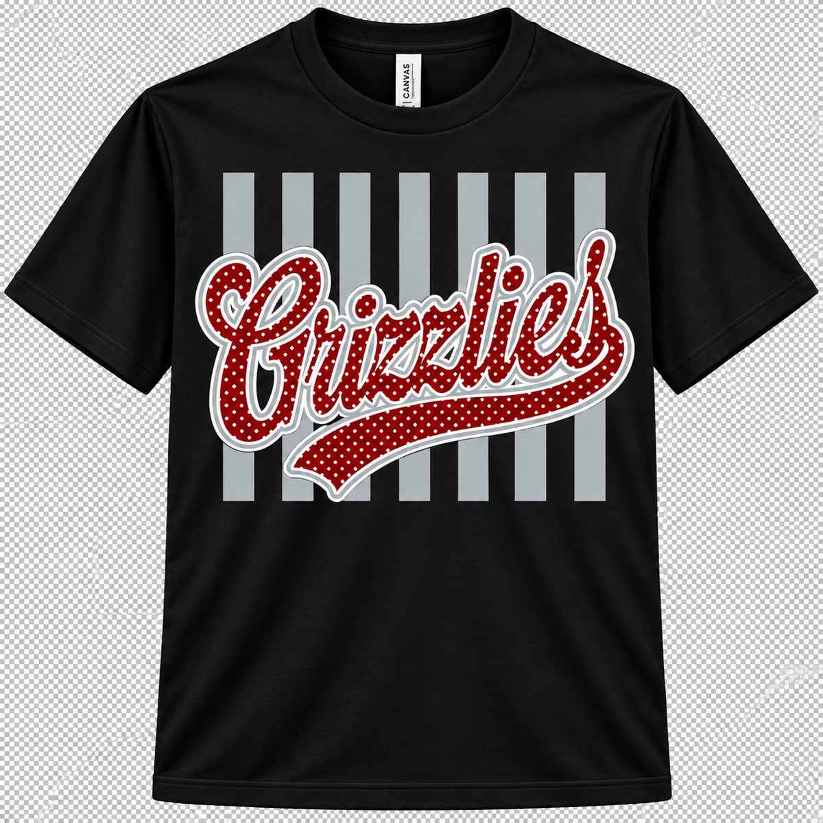 Grizzly Varsity striped T