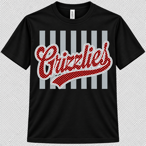 Grizzly Varsity striped T